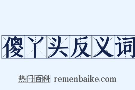傻丫头反义词是什么意思的图片